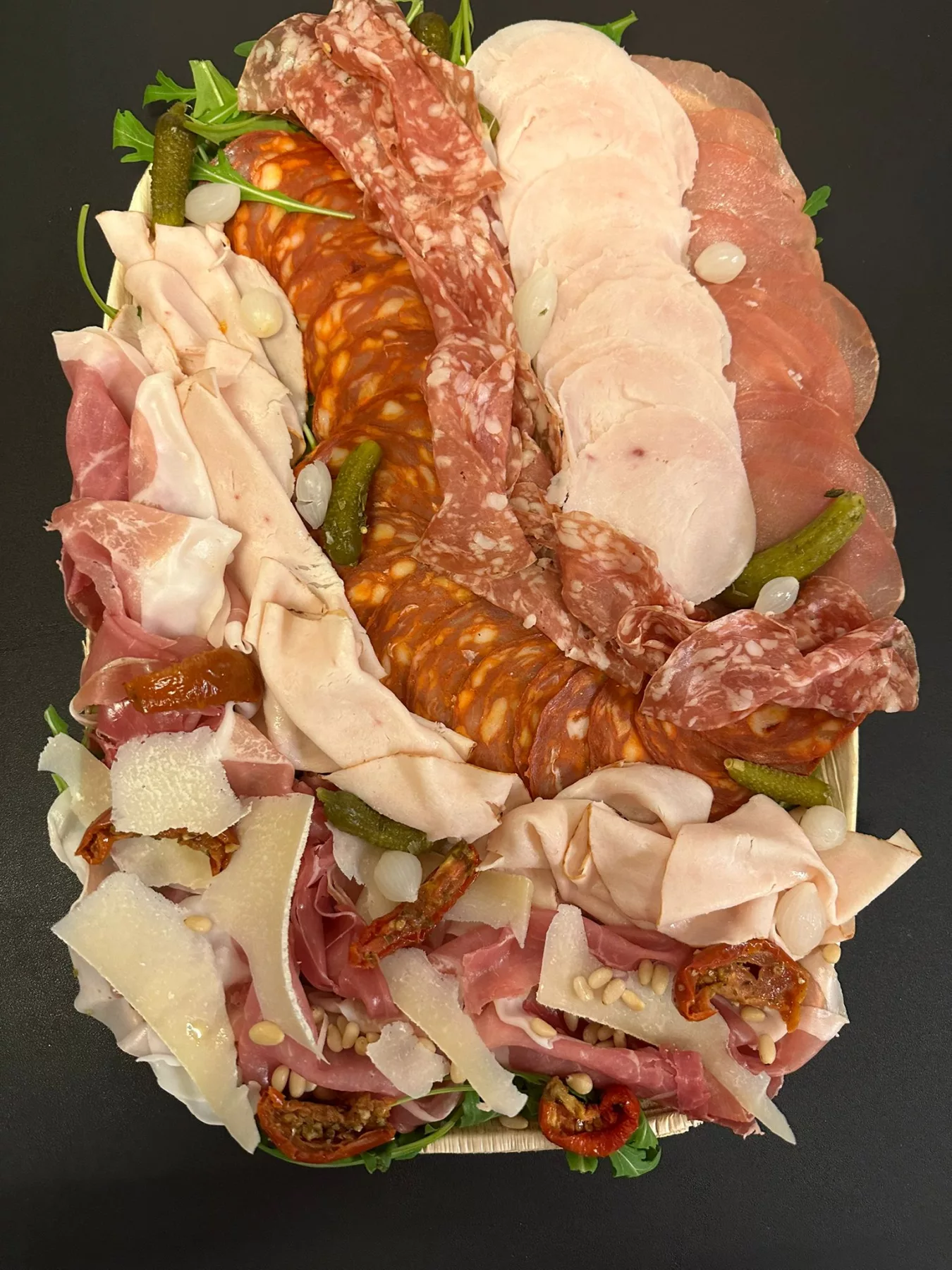 Kaas, charcuterie en fruit